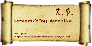 Keresztény Veronika névjegykártya